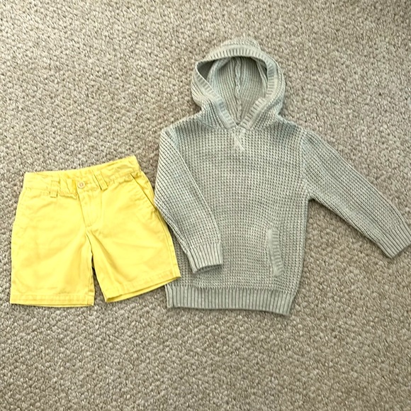 Polo Ralph Lauren shorts & Gymboree hoodie sweater - Picture 1 of 4